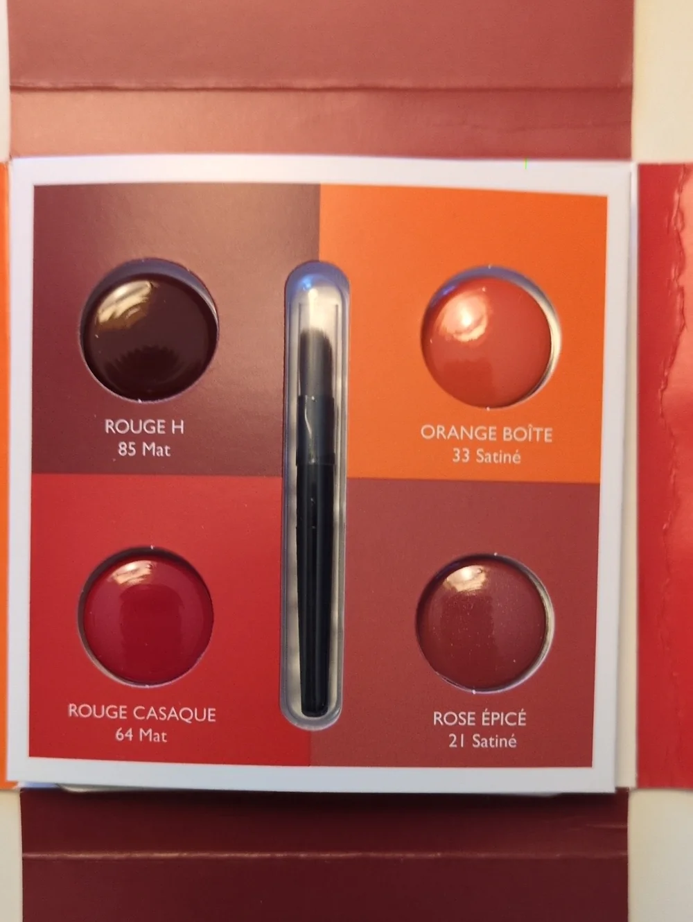 Hermès Paris L'orange Passe Au Rouge Orange Turns Red Lipstick Samples New